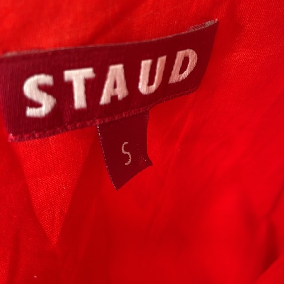 Staud size S red and pink tiered maxi dress - Picture 3 of 7